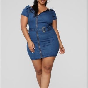 Stretch denim dress
